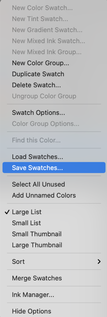 Adobe and Pantone Print Workflow Adobe InDesign save swatches
