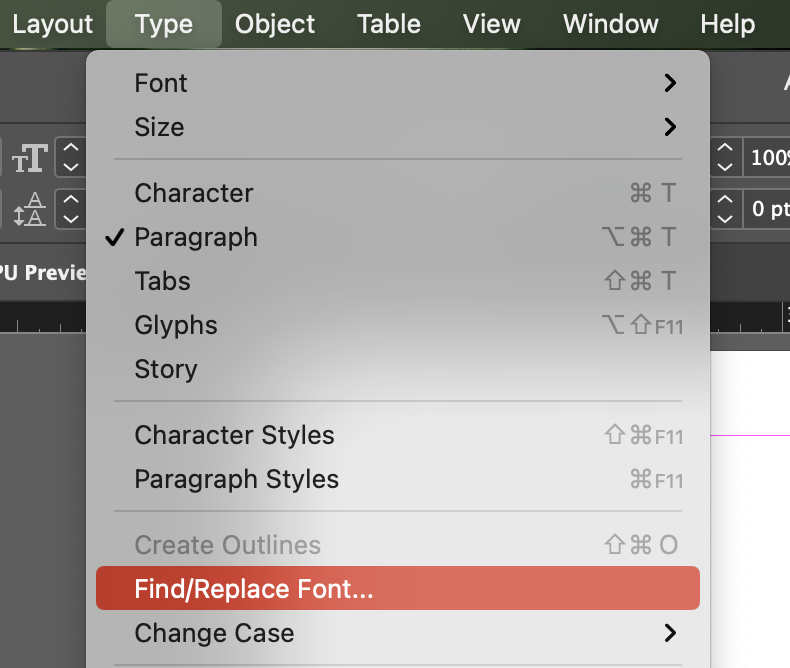 Find-Replace-Font-Adobe-InDesign